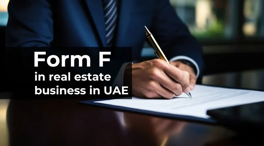 Form F in Real Estate in Dubai